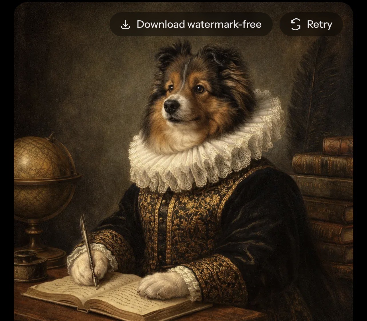 FuzzyFace, 17th-century scholar at desk